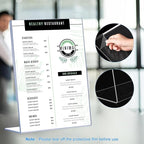 24 Pack Acrylic Sign Holder 8.5 x 11, Clear Plastic Display Stands for Tabletop, L-Shape Acrylic Stands for Flyers, Documents, Office, Restaurants, Vertical Sign Holder 8.5x11 for Desktop