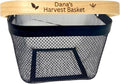 Personalized Mesh Harvest Basket with Custom Engraved Handle, Gift For Gardeners, Vegitable Harvesting Basket, Gardening Tools 9x7x7in