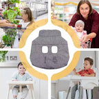 Baby Shopping Cart Cover, Polyester Foldable High Chair Cover, Infant Grocery Cart Cushion Liner with Storage Pouch for Infant, Toddler Shopping