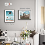 VCK 18x24 Poster Frame 5 Pack - Grey, High-End Wood Picture Frames with Polished Plexiglass, Display 16x20 Photo with Mat or 18x24 without Mat, Art Gallery-Quality, Wall Hanging, Grey