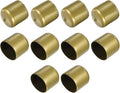 uxcell 10pcs Rubber End Caps 32mm(1 1/4") ID Vinyl Round End Cap Cover Screw Thread Protectors Gold