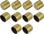 uxcell 10pcs Rubber End Caps 32mm(1 1/4") ID Vinyl Round End Cap Cover Screw Thread Protectors Gold