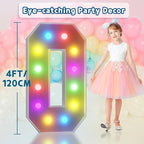 imprsv 4FT Colorful Marquee Letters O, 18 Colors Large Light up Letters Alphabet Sign with Remote, Large Marry Me Sign, Birthday Party Decorations Anniversary Wedding Decoration
