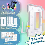 imprsv 3FT Colorful Marquee Letters D, 18 Colors Large Light up Letters Alphabet Sign with Remote, Big Marry Me Sign, Birthday Party Decorations Anniversary Wedding Decoration