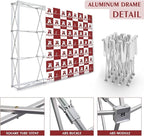 Portable Pop Up Display Stand 7.5 x 7.5 FT Aluminium Frame Trade Show Display Large Tension Fabric Display Stand Tradeshow Booth Display for Business, Shopping Malls, Campuses, Weddings, Corporate