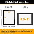 20-Pack Magnetic Sign Holders 8.5 x 11 - Magnetic Frames for Fridge & Metal Surfaces - File/Document/Paper Holders, Picture & Poster Display Frames for Home, Office, Store
