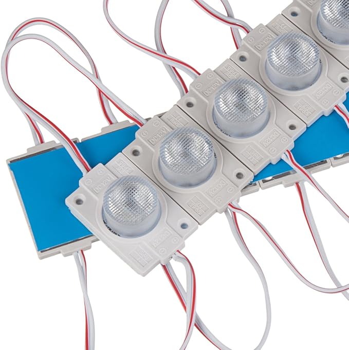 LED Module 12V with Lens 6500K 2.0W for Light Box with Tape Adhesive Back (20pcs Pack)