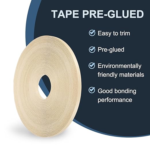 PATIKIL Birch Edge Banding, 1/2 Inch x 250 ft Wood Veneer Tape Pre-glued Flexible Plywood Edge Banding with Hot Melt Adhesive for Furniture Restoration