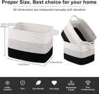 OIAHOMY Storage Basket, Woven Baskets for Storage, Cotton Rope Basket for toys,Towel Baskets for Bathroom - Pack of 3, Gradient Dark
