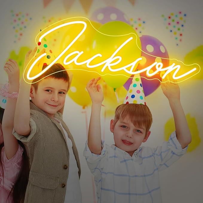 Custom Neon Signs for Wall Décor, Neon Name Sign Personalized for Wedding Birthday Party Event Backdrops, LED Neon Light Signs Customizable for Home Bedroom Shop Bar Salon Decor