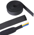 2 in 1 Heat Shrink Braided Sleeving Fabric Tubing-Ideal fit Irregular Shape Hose/Cable/Wire (3/4"(19mm), 22FT)