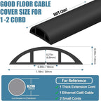 Floor Cord Covers for Wires 10FT Cable Hider Wire Coverr Self Adhesive Cord Hider Floor for Offices, Homes, Workshops, Warehouses Cable Cavity 0.47" W x 0.27" H