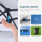MFSTUDIO 10x10 Outdoor Pop Up Canopy Tent with 1 Removable Sidewall, Easy Set-up Straight Leg Folding Instant Shelter for Beach, 100 Sq. Ft of Shade