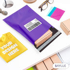 Purple Large Poly Mailers 14.5x19 Inch | Strong Adhesive Self-Seal Mailer Bag | Tear, Tamper, Water Resistant Shipping Envelopes | Thick Strong polymailer Bags | Clothing Shipping Bags | 500 Pcs Bulk
