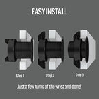 2PK Black Patented: Only Cable, Wire, Cord Management Tool-Free Self-Securing/Locking Grommet and with Cap Slider, for Walls, Ceilings, Desks - Used for All Surfaces 3/8" to 1" Thick. Made in USA