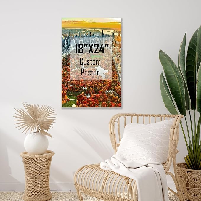 ZXDZSM Personalized Custom Canvas Poster (Unframe,18"X24"): Upload Your Image/Photo - Custom Personalized Photo to Poster Printing, Wall Art Prints ﻿
