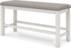 Signature Design by Ashley Robbinsdale 49" Counter Height Dining Bench, Antique White