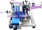 TECHTONGDA Automatic Round Bottle Labeling Machine with Conveyor Bottle Diameter 1.57-3.9inch for Paper Label Gold Label Silver Label Transparent Label