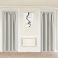 JIUZHEN Blackout Doorway Curtains 80 inch Length - 2 Panels Thermal Insulated Privacy Soundproof Rod Pocket Closet Door Curtains Room Divider for Bedroom,Office, 42 x 80 inches, Ivory