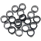 20 pcs Black Snap Bushing 1" (26 mm) Mounting Diameter, Plastic Cable Hole Grommets for Wiring, Round Nylon Snap in Locking Electrical Wire Cord Hose Tubing Bushings Grommets Protectors