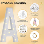 EUFONY Marquee Letters 4 Feet Tall, 4 FT Marquee Light Up Letters, Giant Light Up Letters 4FT for Birthday Party Baby Shower Gender Reveal Graduation Prom Decorations, Letter R with LED Lights DIY Kit