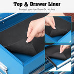 Winado 24" Portable Tool Box, 5 Drawer Tool Chest with Carry Handle, Top Case, Ball Bearing Runners, Lockable Metal Hand Toolbox for Garage, Warehouse, Repair Shop & Home, Blue