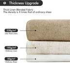 MIULEE Non-See-Through Privacy Linen Curtains 2 Panels, Light Filtering Window Curtains Farn House Textured Back Tab Semi Sheer Drapes for Bedroom Living Room, 52 x 84 Inches Long, Copper Brown