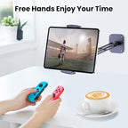 Extended Version Tablet Wall Mount Holder, 15" Aluminium Wall Mount for IPad with 360° Adjustable Rotating Base for iPad Pro Air Mini, Galaxy Tab, All 4.7-13" Phones and Tablets (Long Style)