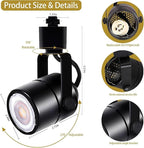 Dimmable 24-Pack GU10 Black Track Lighting Kit with Replaceable bulbs, All-in-One Plug in 3CCT Ceiling Spotlights with 26.2FT Track Rails, Accent Lighting for Home, Store, Moblie Cart and Office