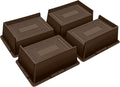 Bed Risers 3 Inch Heavy Duty,Oversized Couch Risers, Extra Wide Furniture Risers for Sofa Table Desk Headboard Chair Lifting,Rectangle Risering Blocks Support 6000 lbs(4 Pack Brown)