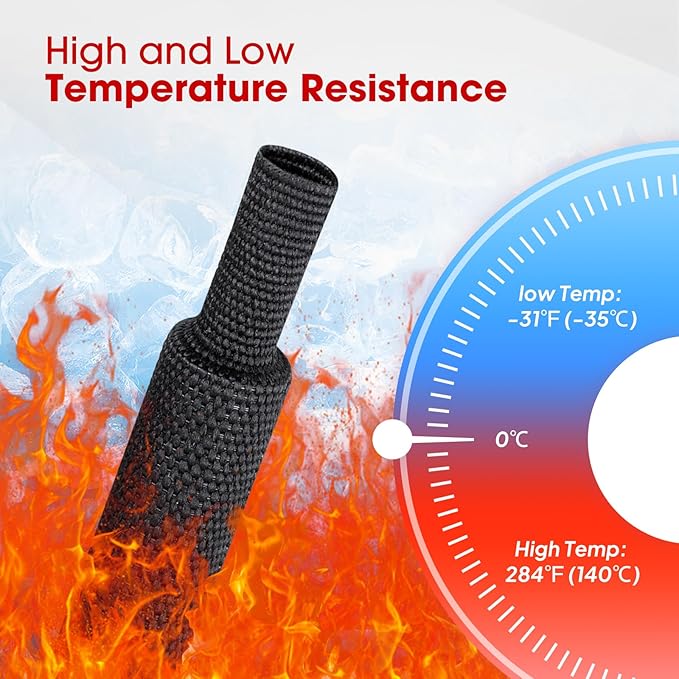 2 in 1 Heat Shrink Braided Sleeving Fabric Tubing-Ideal fit Irregular Shape Hose/Cable/Wire (1-1/8"(29mm), 22FT)