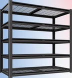 PrimeZone 72" H Heavy Duty Garage Shelving 2500 LBS 5 Tier Heavy Duty Storage Shelves Adjustable Industrial Metal Wire Shelf Unit for Garage,Basement,Pantry,Warehouse,Commercial,48" W X 24" D X 72" H