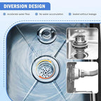 Commercial Floor Mop Sink，Stainless Steel Mop Service Basin，Mop Cleaning Sink，Vertical industrial sewage tank for balconies, laundry rooms, industries, etc（39.37”×16.1”×21.6”)