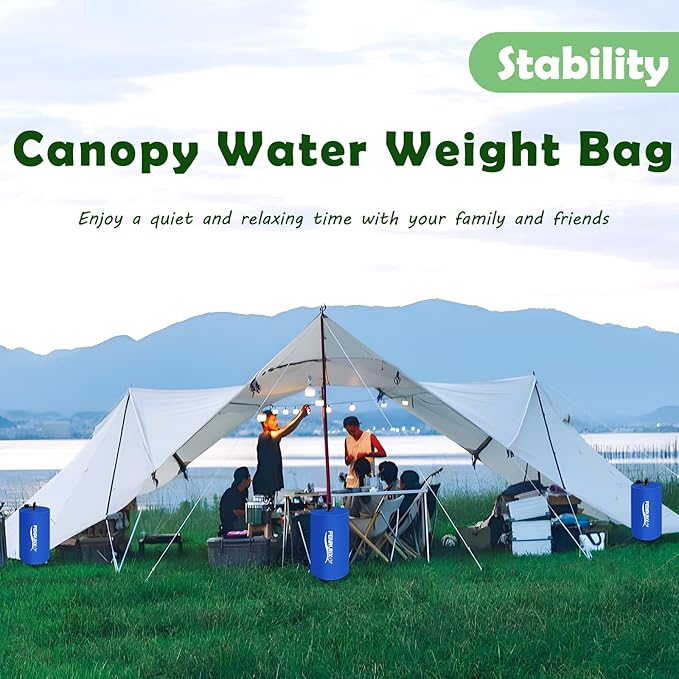 Canopy Water Weight Bag,88 LBS Gazebo Tent Water Weights Set of 4 Leg Weights for Carport, Pop Up Canopy,Tent,Gazebo,Blue