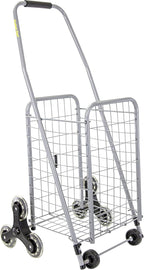 dbest Products Stair Climber Cruiser Cart Sport, Foldable Grocery Cart on Wheels,Multi-Use Collapsible Folding Laundry Basket with Wheels
