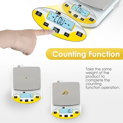 CGOLDENWALL High Precision Lab Scale Laboratory Analytical Electronic Balance Digital Precision Scale Pharmacy Jewelry Scale 110V Calibrated(500g, 0.01g)