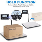 THINKSCALE Shipping Scale, 440lb/1oz Digital Postal Postage Scale for Small Business, Large Backlit LCD with Hold/Tare, Scale for Packages, Luggage, Home Use, USB Power & Battery