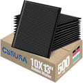 GSSUSA Black Bubble Mailers 10x13 Padded Envelopes 500 Pack Self-Seal Packaging Bags, Small Business Supplies, Shipping Envelopes, Mailing Bags, Packaging for Small Business