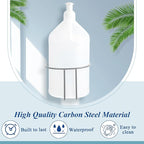 Hicarer 2 Pcs One Gallon Jug Storage Rack Wall Mounted Heavy Duty Steel Wall Rack for 1 Gallon Bottle Round Water Jug Holder with Hardware Hand Sanitizer 6-3/4" W x 5" H x 6-1/2" D (Gray)