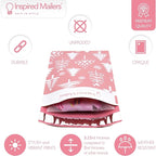 Inspired Mailers - Holiday Poly Mailers 6x9-100 Pack - Christmas Trees (Rose Gold) - Small Holiday Mailers - Cute Packaging Bags for Shipping - Christmas Poly Mailer 6x9