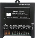 Door Access Control System Kit - Fingerprint, RFID Card, and Password Entry, 600LB Magnetic Lock, Infrared Wireless Switch, Waterproof Door Access Controller with LCD Screen Display