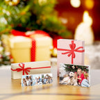 AITEE 5x5 Acrylic Picture Frames 3 Pack, 20% Thicker Block, Clear Picture Frames Freestanding Double Sided Magnetic Acrylic Lucite Frameless Transparent Square Frame Gift for Desktop Display