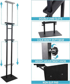 Poster Stand Heavy Duty - Adjustable Poster Stands for Display Foam Board, Double Sided Pedestal Floor Standing Sign Holder Height Up to 80 Inch, 1 Pack