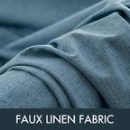 MIULEE Linen Blackout Curtains and Drapes 100% Room Darken Thermal Insulated Grommet Window Panels with Coating 2 PCs W 42 x L 63 inches Dusty Blue