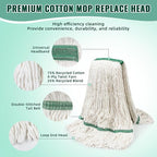 20oz Heavy Mop Replace Head, 3 Pack Commerical Replacement Mop，mop Head Replacement，Reusable Mop Head Refills-Replacement Mop Heads Suitable for Heavy Commercial Industrial Residential Areas