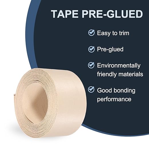 PATIKIL Maple Edge Banding, 3 in x 25 ft Wood Veneer Tape, Pre-glued Flexible
