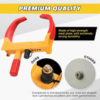 2PCS Trailer Wheel Lock | Universal Adjustable Trailer Wheel Lock Anti Theft with 6 Keys, Anti-Theft Protection for Cars, SUVs, RVs, ATVs, Motorcycles, Boats & Golf Carts (Red)
