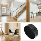 uxcell 4pcs Rubber End Caps 160mm(6 5/16 Inch) ID x 80mm(3 1/8 Inch) H Vinyl Round End Cap Cover Screw Thread Protectors Black