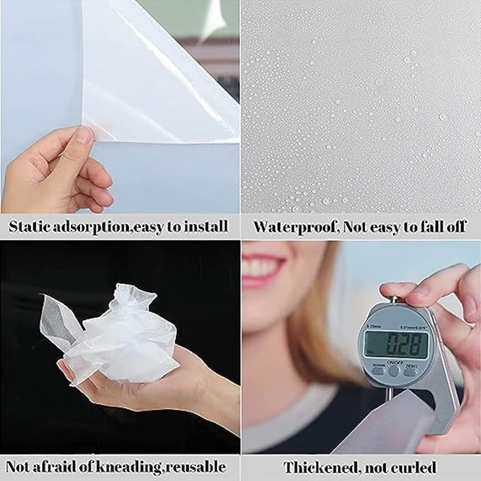 Custom Business Window Film, Custom Signs, Business Windows Graphics Decal, Personalized Frosted Window Advertising Sticker, Design Photos and Text Window Film 24 x 47in