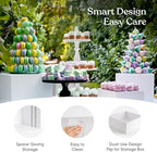 YOPPIX 13.8" Extra Large Size Buffet Risers, Dessert Table Display Set, Acrylic Display Stands, Display Stand Shelf for Catering Dessert Collectibles Jewelry Figures Show, Cube Display Nesting Risers